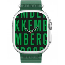 UNISEX ΡΟΛΟΙ BIKKEMBERG Big Smartwatch green Silicone Strap