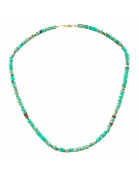 WOMEN'S GREEN BEADS NECKLACE 925