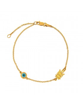 GIRL'S GOLD ID BRACELET K14