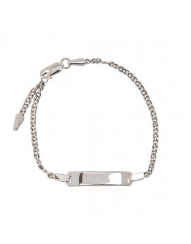 WHITE GOLD ID BRACELET K14 FOR KIDS