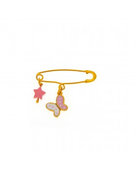 AMULET FOR GIRLS WITH PINK ENAMEL 925