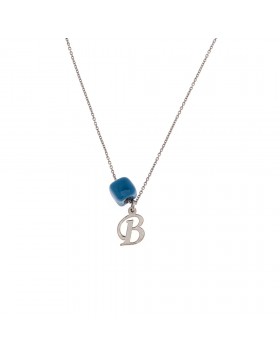 SILVER MONOGRAM NECKLACE 925