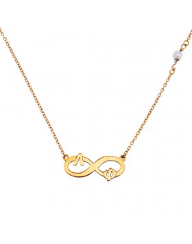 WOMEN'S INFINITY NECKLACE WITH TWO MONOGRAMS K14