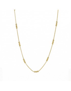 GOLD PLATED CHAIN WITH SMALL BALLS 925