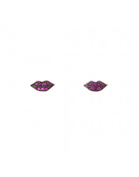 LIPS EARRINGS SOLID GOLD 14K